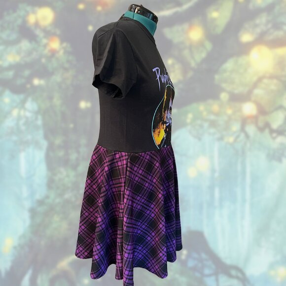 OOAK Prince Purple Rain Dress | Spliced Band Tee Skater Dress | Size S - Picture 2 of 4